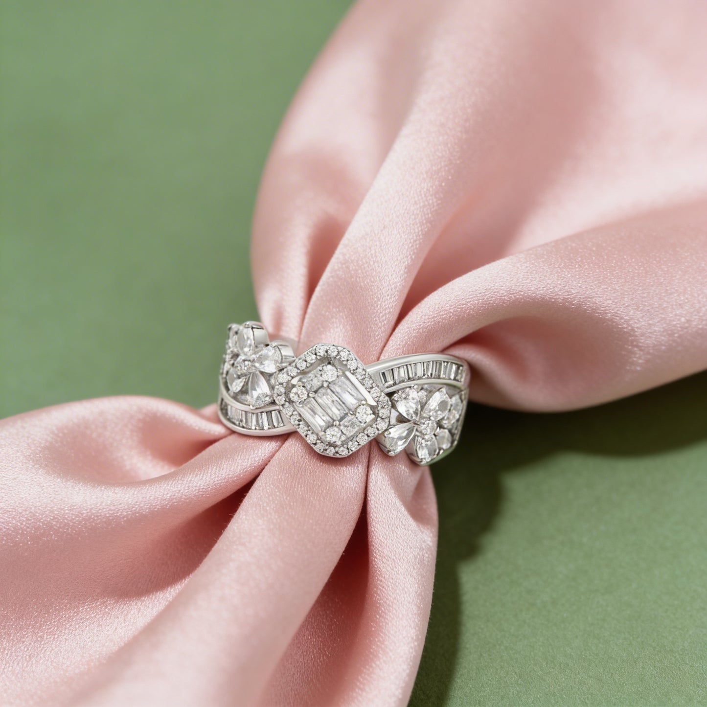 Trinity Bloom Diamond Ring