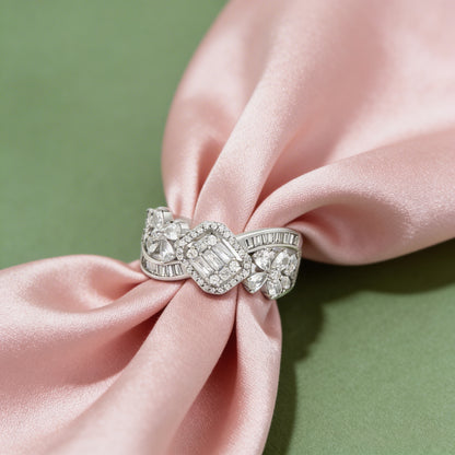 Trinity Bloom Diamond Ring