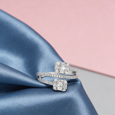 Twin Spark Wrap Diamond Ring