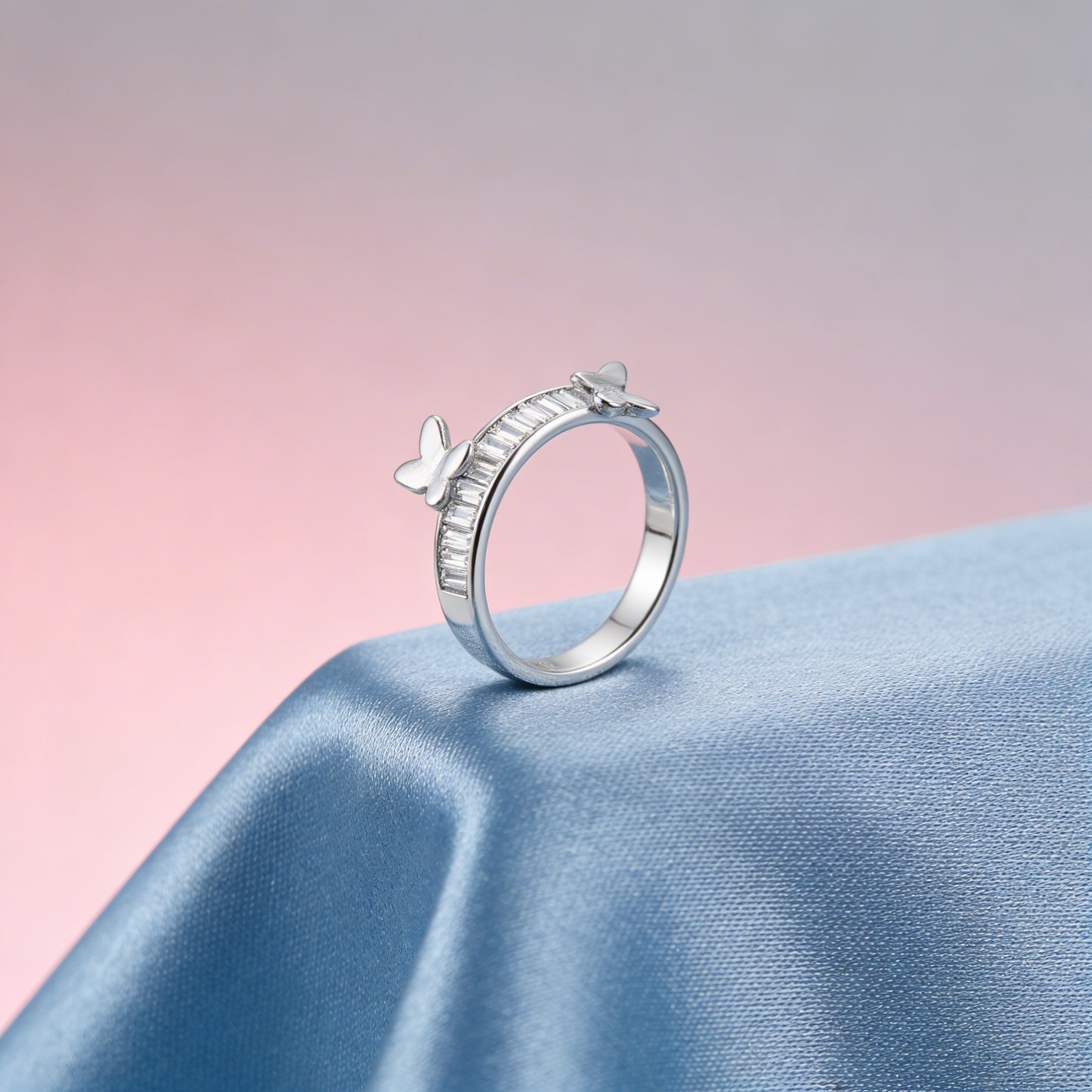 Flutter Line Diamond Ring