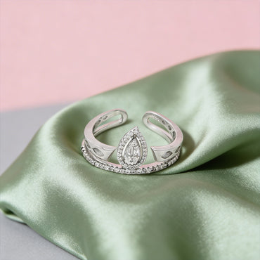 Royal Teardrop Open Ring