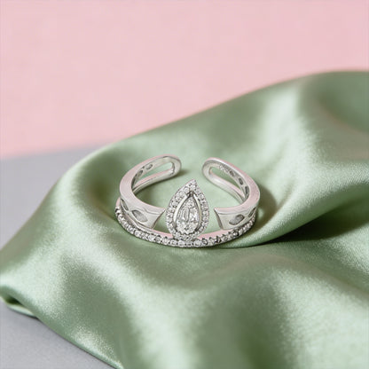 Royal Teardrop Open Ring