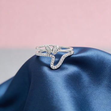 Flutter Grace Dual Band Ring
