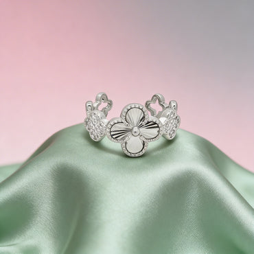 Floral Clover Charm Ring