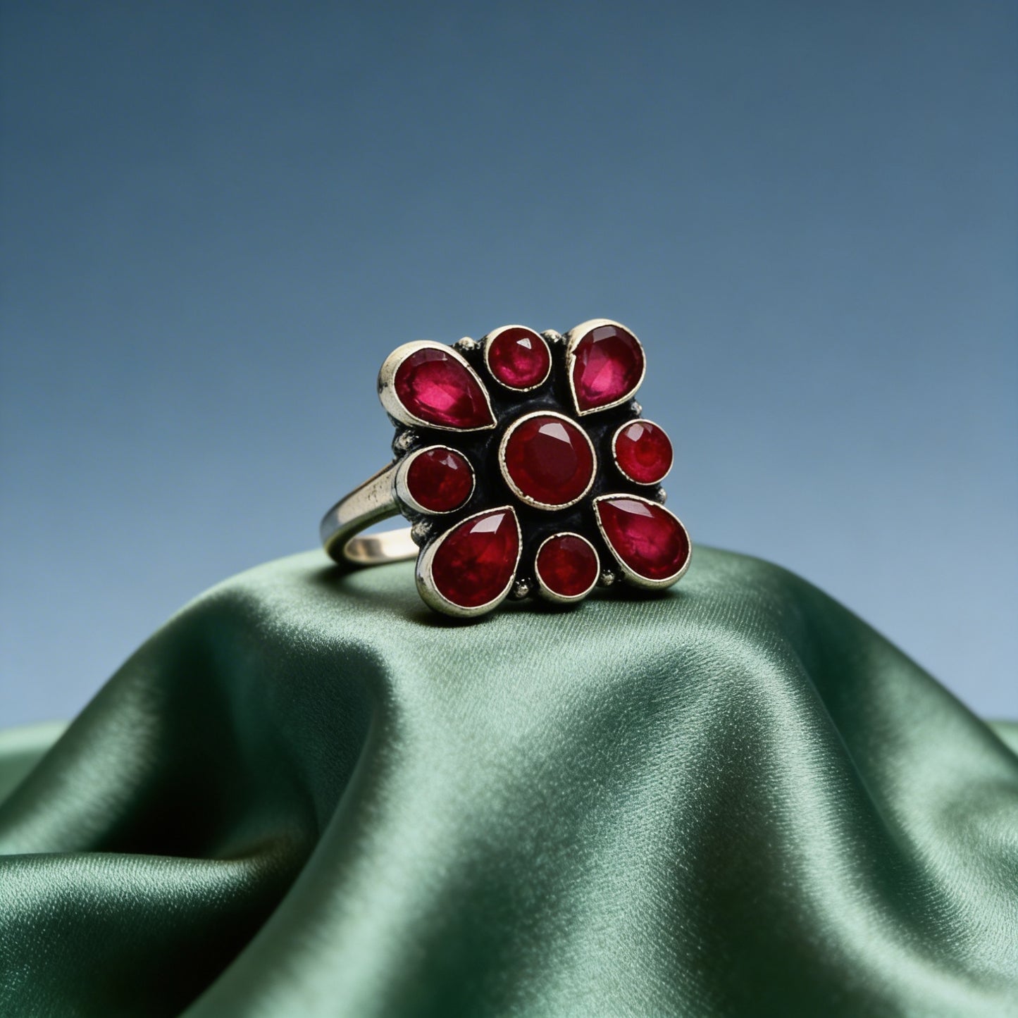 Royal Ruby Bloom Ring