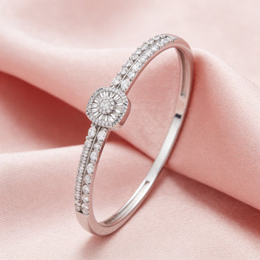 Radiant Halo Diamond Bracelet