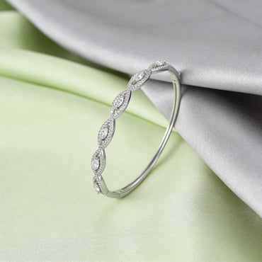 925 Silver diamond bangle