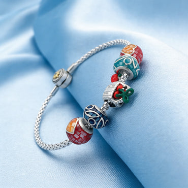 Festive Charm Beaded Bracelet