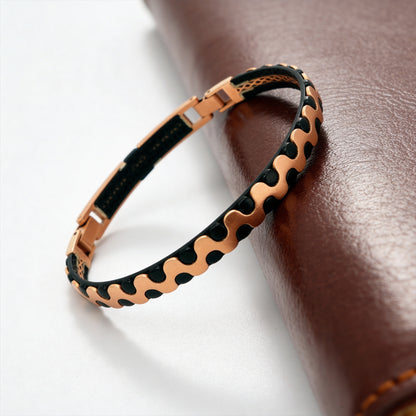 Midnight Edge Rose Bracelet