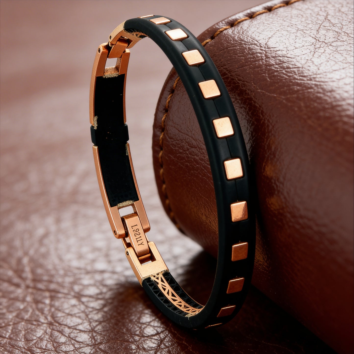 Midnight Grid rose silver  Men’s Bracelet