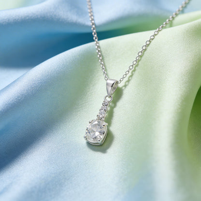 Classic Drop Diamond Pendant Necklace