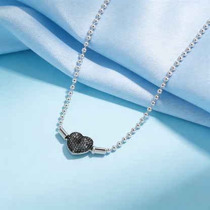 Midnight Spark Heart Necklace