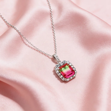 Radiant Prism Halo Pendant