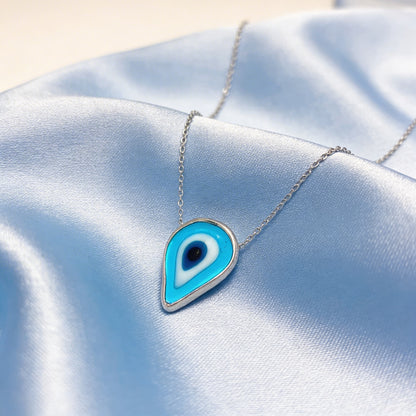 Azure Evil Eye Drop Pendant