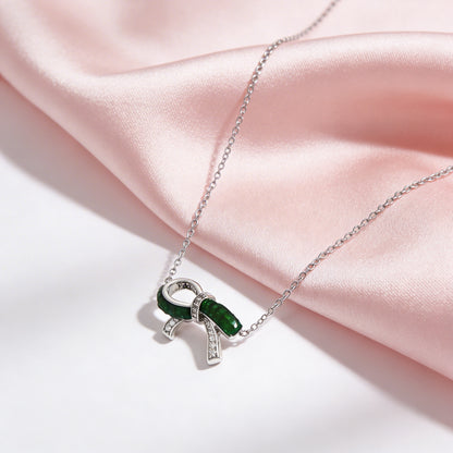 Emerald Ribbon Grace Pendant