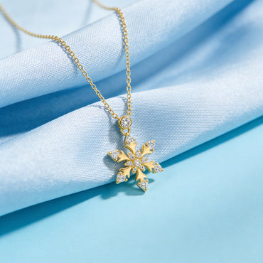 “Snowflake Spark Diamond Pendant