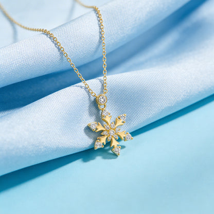 “Snowflake Spark Diamond Pendant