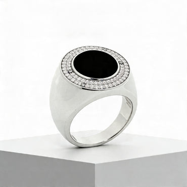 Midnight Halo Statement Ring