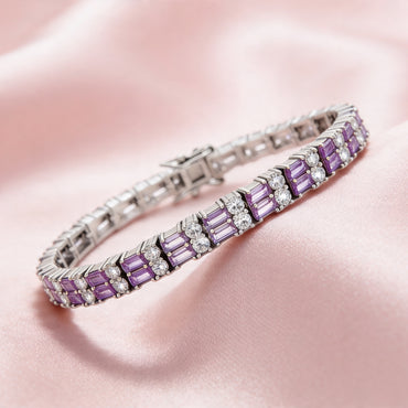 Lavender Crystal Tennis Bracelet