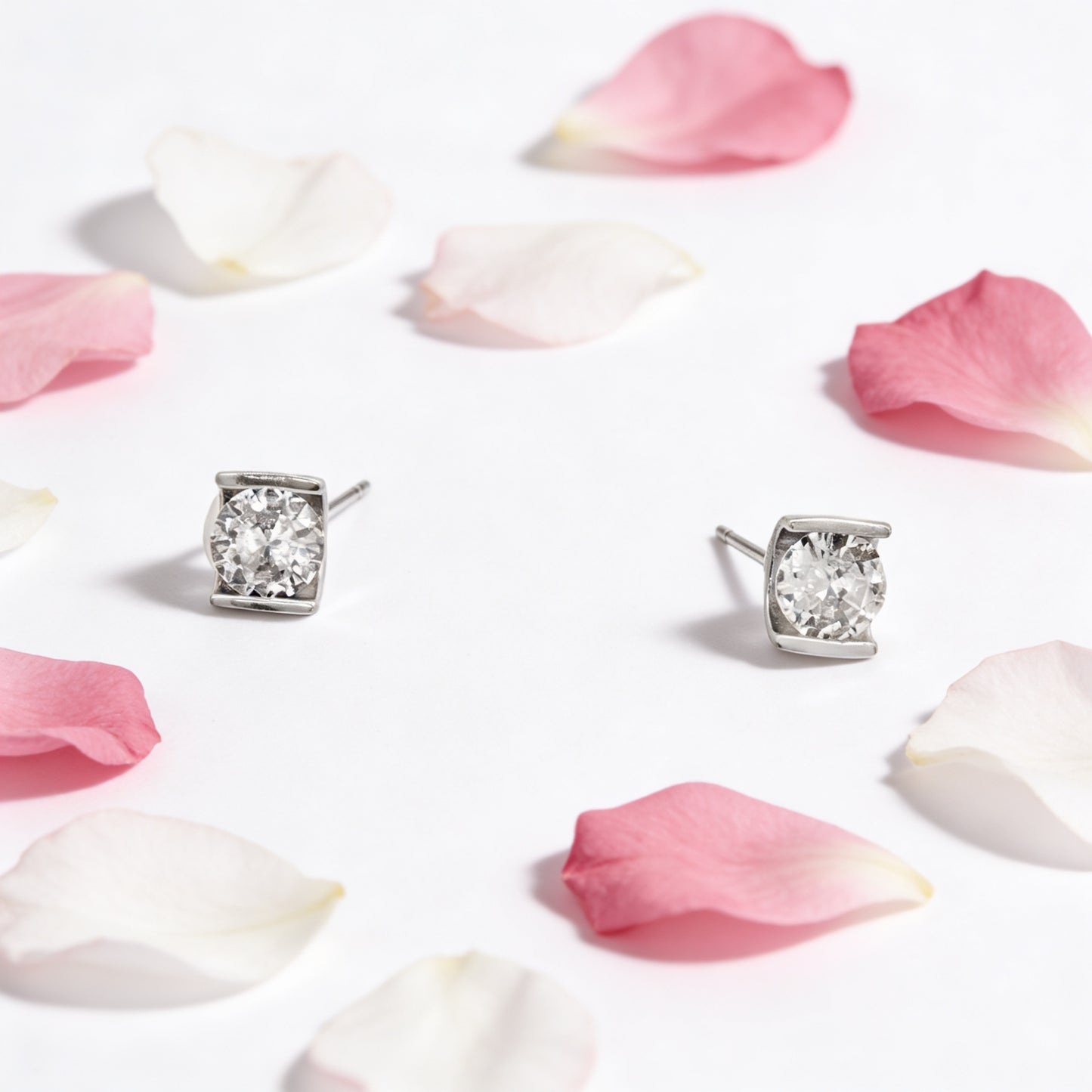 Classic Solitaire Stud Earrings
