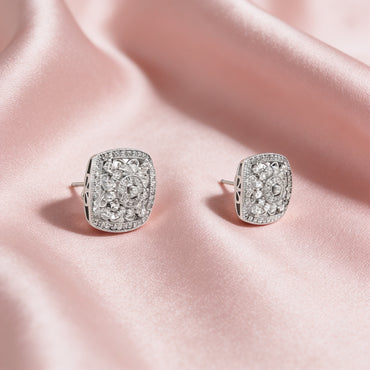 Vintage Bloom Diamond Studs