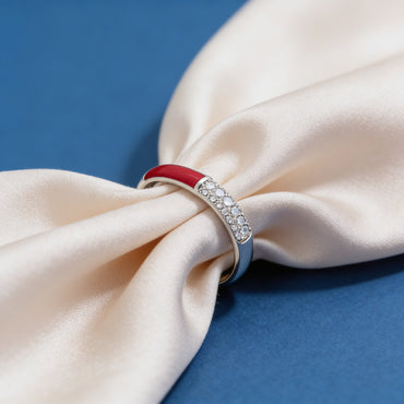 Crimson Edge Diamond Ring
