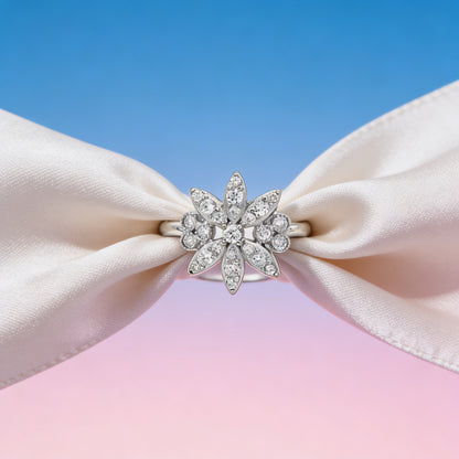 Starlit Blossom Diamond Ring