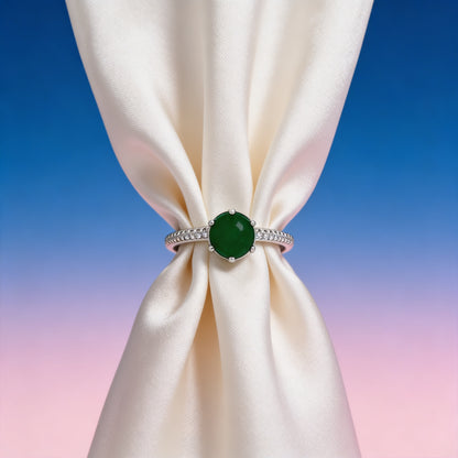 Emerald Grace Solitaire Ring