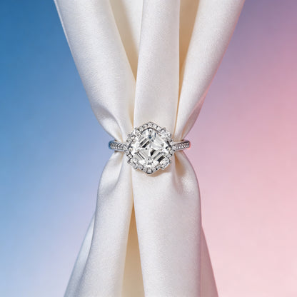 Royal Cushion Halo Diamond Ring