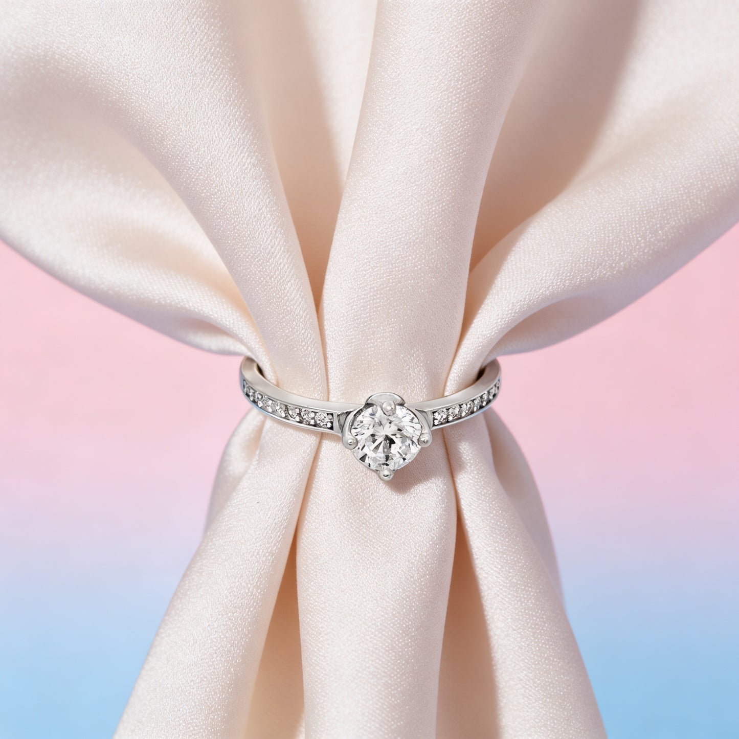 Elegant Spark Solitaire Ring