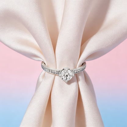 Elegant Spark Solitaire Ring