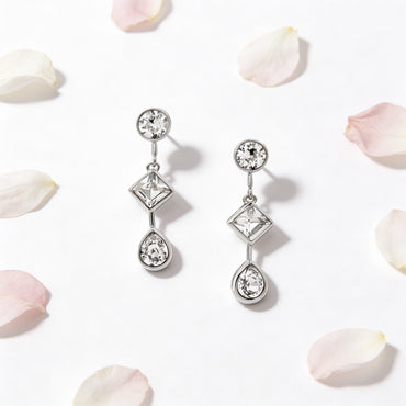 Crystal Cascade Drop Earrings