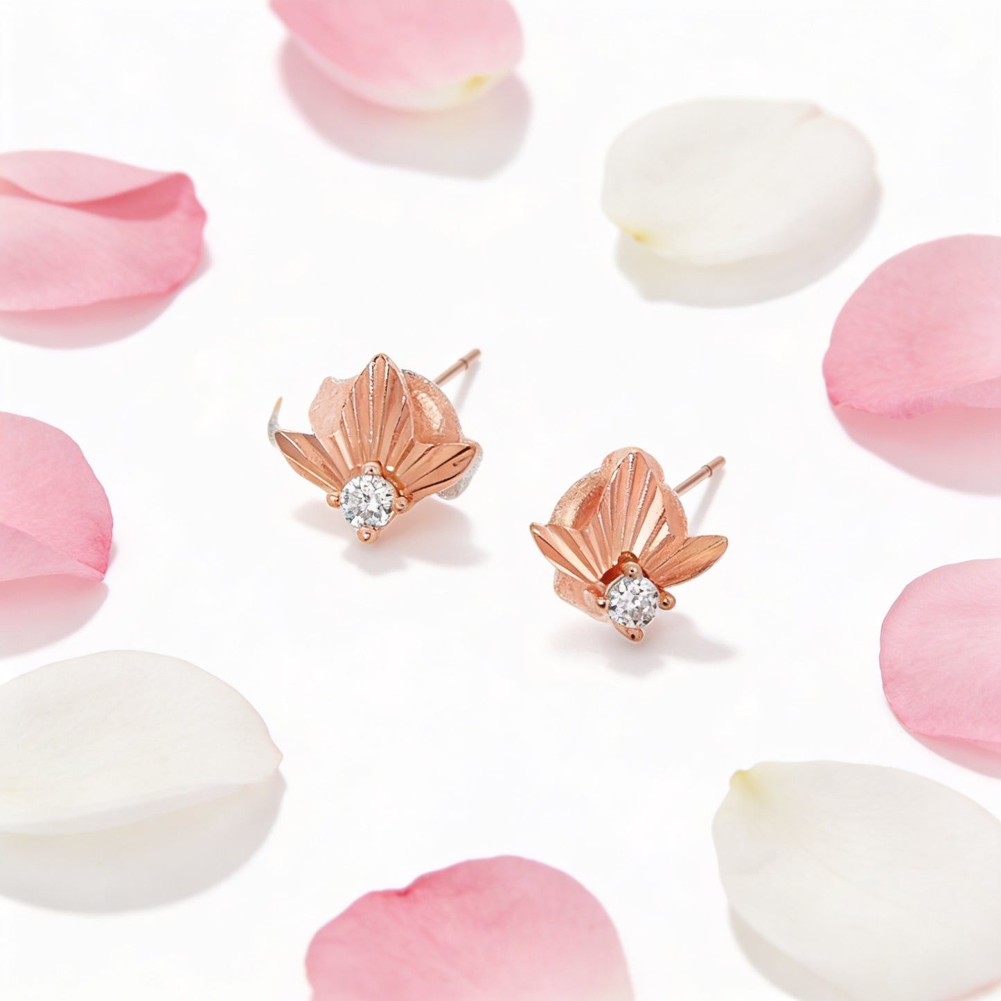 Radiant Petal Stud Earrings