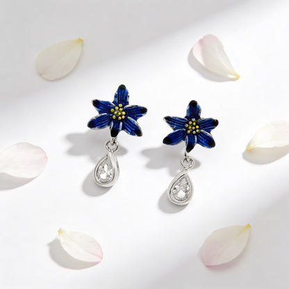 Midnight Bloom Drop Earrings