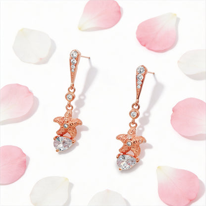 Ocean Star Drop Diamond Earrings
