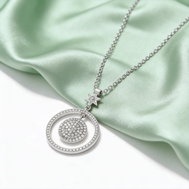 Celestial Halo Diamond Pendant