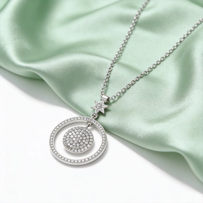 Celestial Halo Diamond Pendant