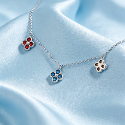 Trio Bloom Charm Necklace