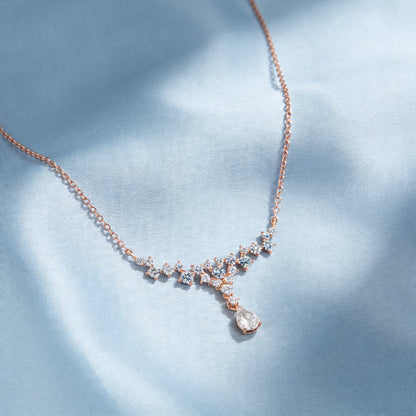 Rosé Cascade Diamond Necklace