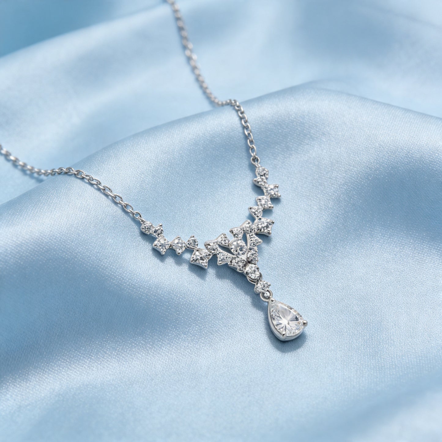 Celestial Vine Diamond Drop Necklace