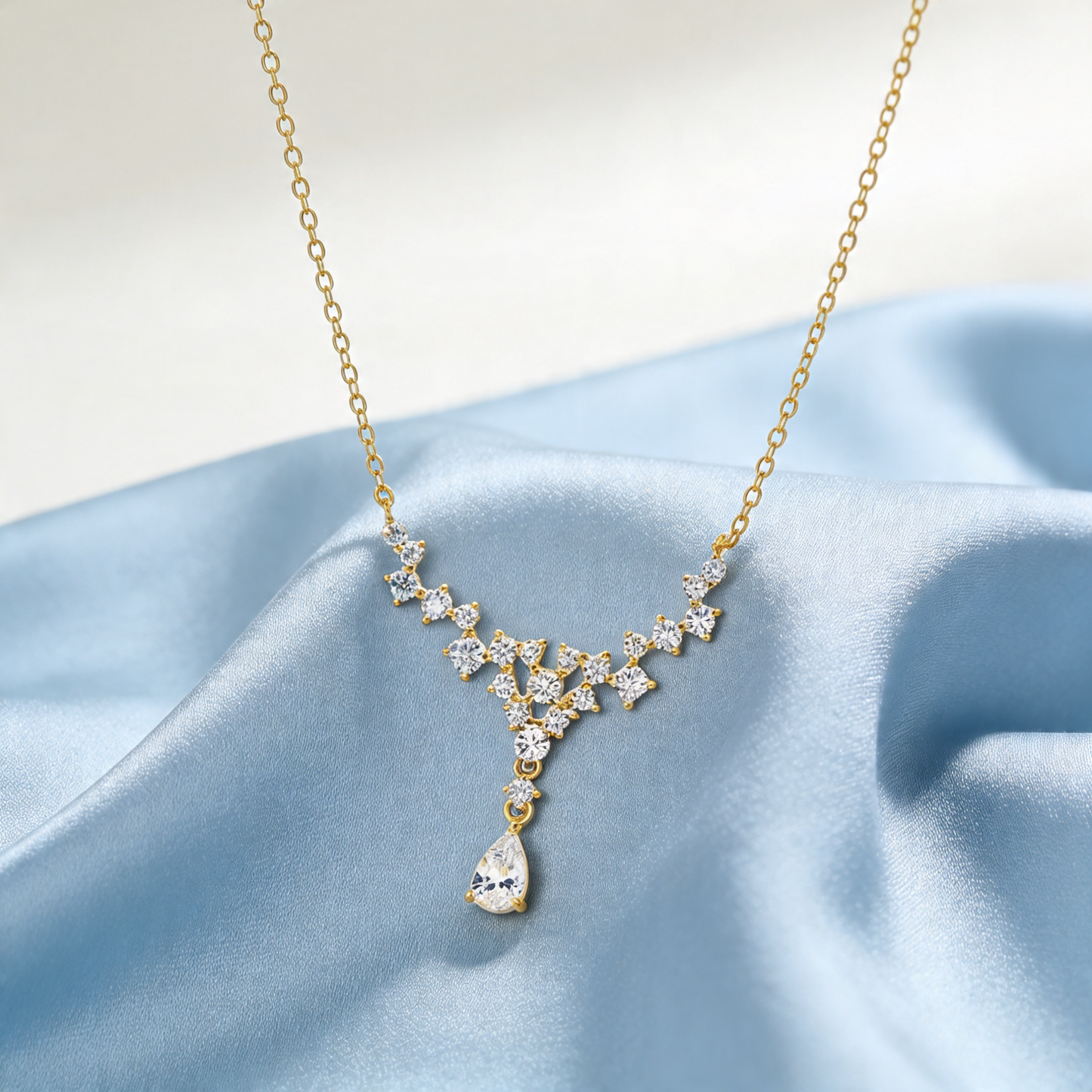 Celeste Drop Diamond Necklace