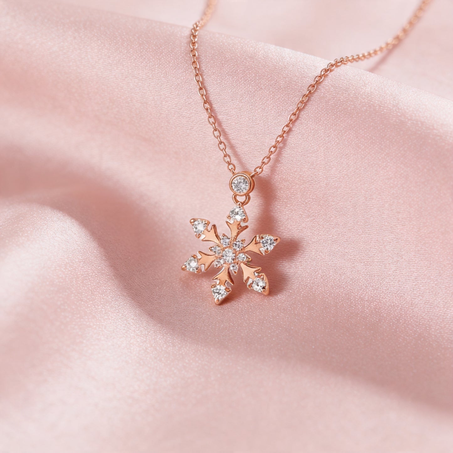 Snowflake Sparkle Drop Pendant
