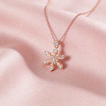 Snowflake Sparkle Drop Pendant