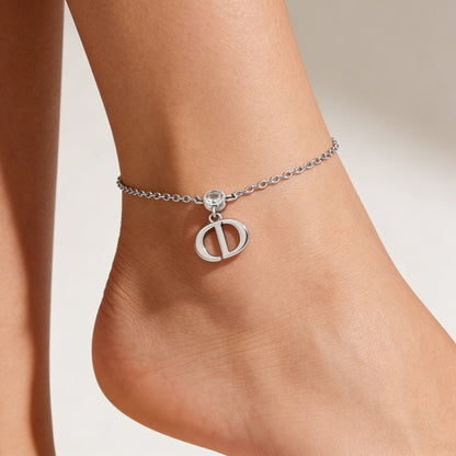 Minimal Charm Initial Anklet