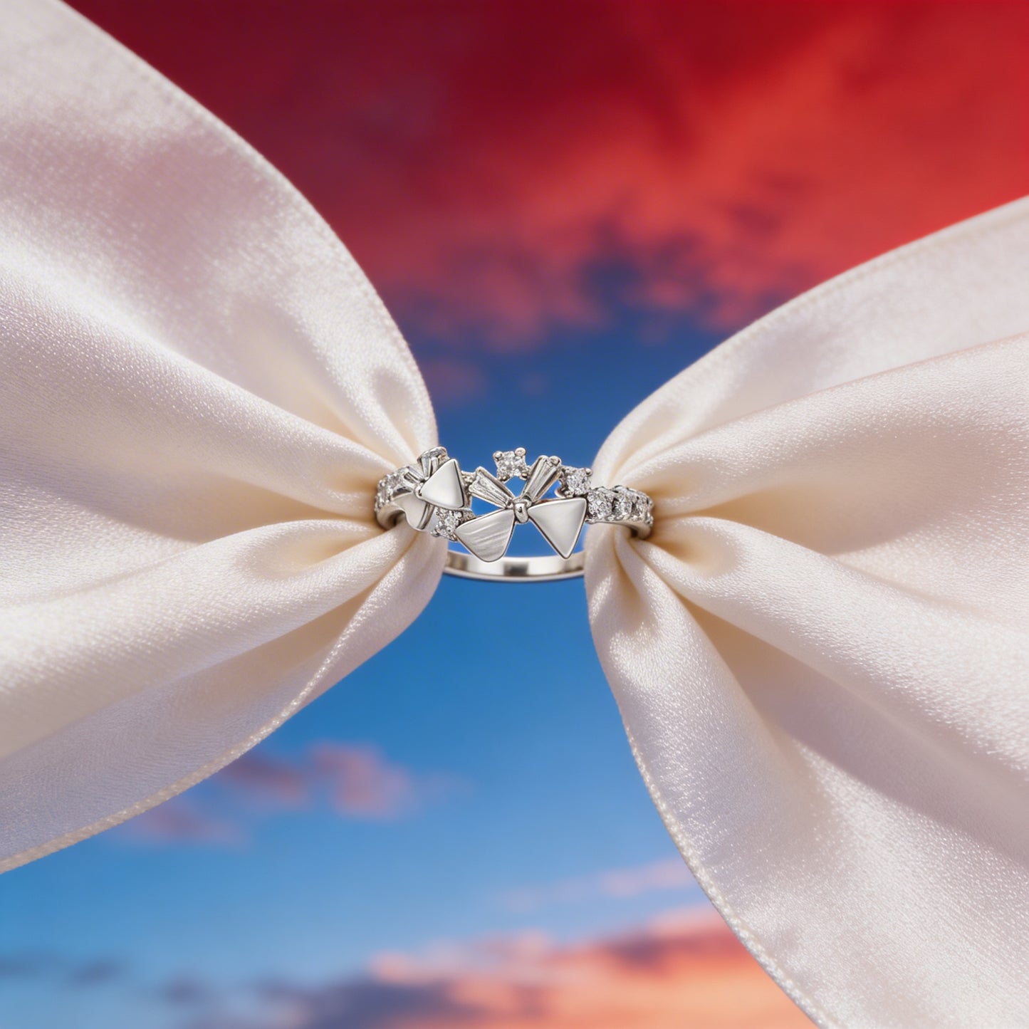 Frosted Petal Spark Ring