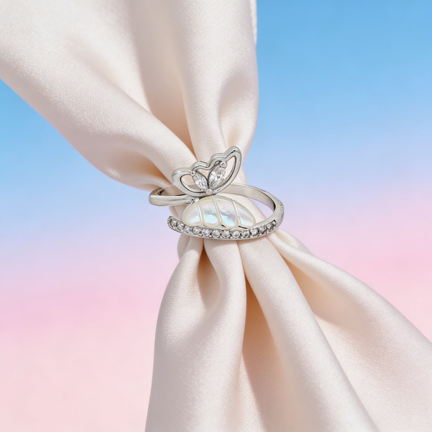 Celeste Pearl Bloom Ring