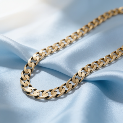 925 silver Dual-Tone Curb Chain