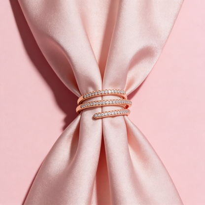 Rose Spiral Diamond Ring