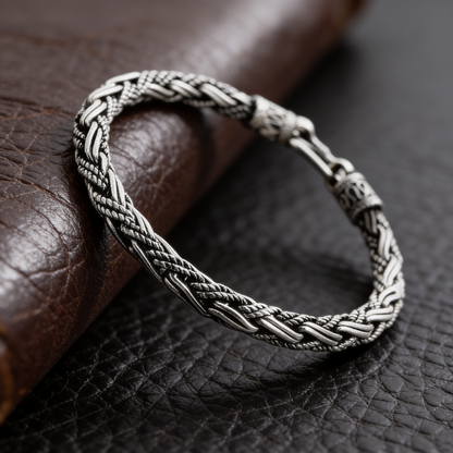Royal Weave Oxidized Bracelet