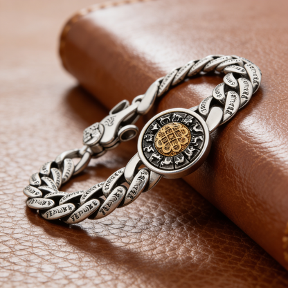 Heritage Coin Engraved Chain Bracelet
